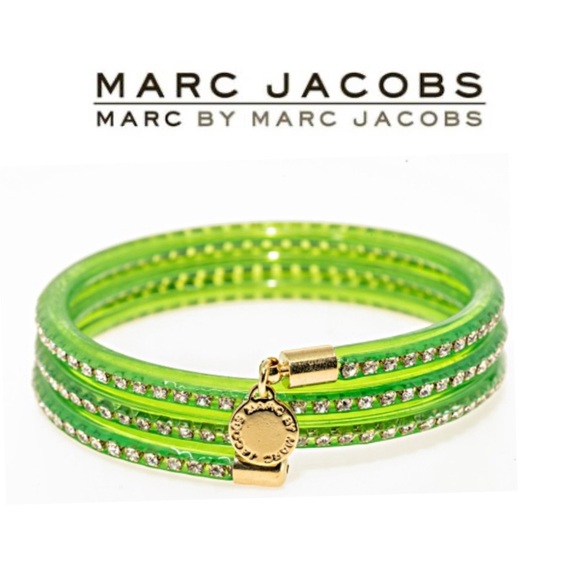 NWT -Marc By Marc Jacobs Slinky Toucan Green Zirconia Bracelet - Picture 1 of 5
